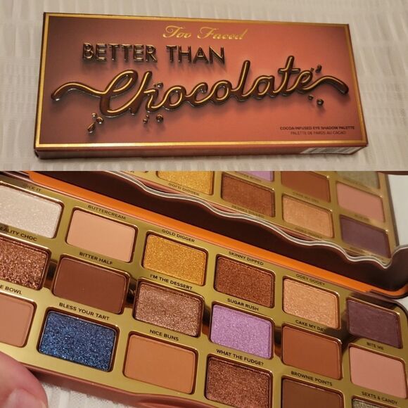 NEW 18 SHADES TOO FACED BETTER THAN CHOCOLATE COCOA INFUSED EYE SHADOW PALETTE - Picture 1 of 7